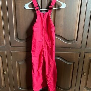 Columbia girls bright peachy pink snow bibs ski pants size XS